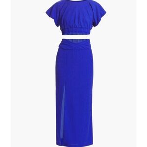 Free People Tovah 2 Piece Set Royal Blue Extra Small